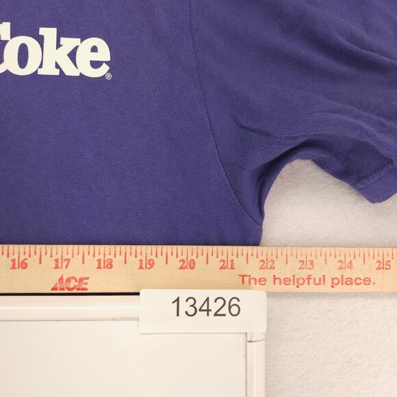 Coca Cola Coke Short Sleeve Pullover Casual Graphic T-Shirt Mens Size M Purple - Picture 6 of 9
